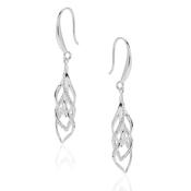 Twisted Bliss Triple Twist Silver Plated Earrings image