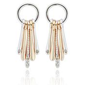 Two Tone Modern Tassel Earrings image