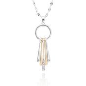Two Tone Modern Tassel Necklace image