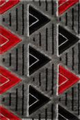 Venus Geometric Rug - Grey Red image