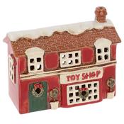 Village Pottery Christmas Toy Shop Tealight Holder image