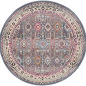 Nourison Vintage Kashan Rug VKA05 Grey Multi - Round image