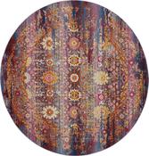 Nourison Vintage Kashan Rug VKA03 Red Multi - Round image