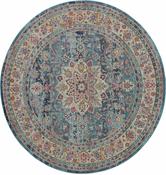 Nourison Vintage Kashan Rug VKA01 Blue- Round image