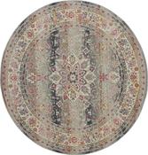 Nourison Vintage Kashan Rug VKA01 Grey Round image