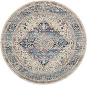 Nourison Vintage Kashan Rug VKA07 Ivory Blue Round image