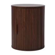 Walnut Round Bedside Cabinet – Modern Walnut Cabinet Side Table
