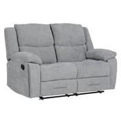Weston 2 Seater Sofa Recliner Grey – Compact Fabric Couch for Living Room