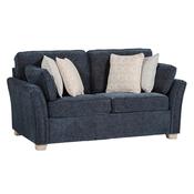Winnie 2 Seater Sofa Navy with Scatter Cushions – Modern Small Fabric Couch for Living Room Furniture image