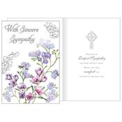 With Deepest Sympathy Card Lilac Flowers image