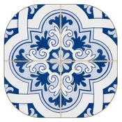 iStyle Porto Blue Velvet-Backed Coasters Set of 4 image