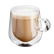 udge Double Walled Latte Glass Set 2 Piece, 275ml Borosilicate Latte Glasses, Heat Resistant Coffee Cups image