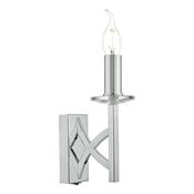 Lyon Wall Light Polished Chrome with Crystal Bobeche – Vintage Wall Lamp for Home Decor image