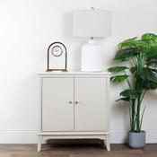 Monroe 2 Door Wooden Cabinet With Marble Top – Stone Finish