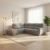 Nora Sectional Corner Sofa Recliner Grey LHF image