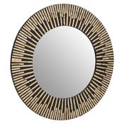 Palu Round Mirror Black &amp; Gold image
