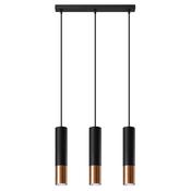 Sollux Lighting Pendant Lamp LOOPEZ 3L Black/Copper image