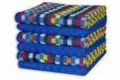 Tea Towel Random Check Blue image