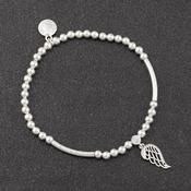 Guardian Angel Bracelet – Silver Plated Sparkle Wing Gift image