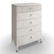 Diletta Tall Chest 5 Drawer Stone image