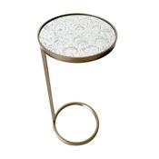 Lyra Pedestal Side Table Champagne image