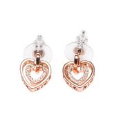 Newgrange Rosegold Intertwined Heart Earrings image