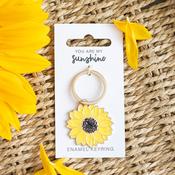You Are My Sunshine Sunflower Keyring – Alloy Keyring Gift for Her, Summer Sunflower Gifts Collection image