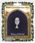 Silver Communion Chalice Brooch – Elegant First Communion Keepsake Gift, Faith-Inspired Jewellery
