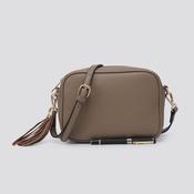House of Milano Cross Body Bag Coffee - Italian Leather Handbag for Women, Adjustable Strap, Gold Hardware, Handbags &amp; Purses image