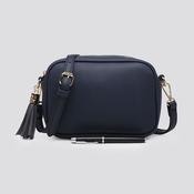House of Milano Cross Body Bag Navy - Italian Leather Handbag for Women, Adjustable Strap, Gold Hardware, Handbags &amp; Purses image