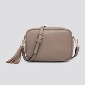 House of Milano Cross Body Bag Sand - Italian Leather Handbag for Women, Adjustable Strap, Gold Hardware, Handbags &amp; Purses image