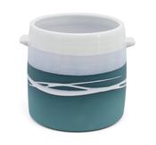 Paul Maloney Pottery Teal Utensil Holder – Ceramic Pot for Kitchen Storage image