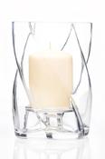 Roisin Hurricane Glass Candle Holder With Candle for Indoor &amp; Outdoor Décor – 13.5cm image