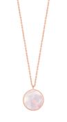 Tipperary Crystal Mother of Pearl Full Moon Pendant Necklace in Rose Gold Jewellery image
