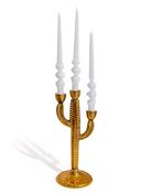 Aluminium Gold Cactus Candelabra Centrepiece Decorative Candle Holder for Contemporary Home Décor image