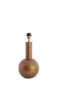 Benao Shiny Bronze Lamp Base with Chocolate Velour Shade – Elegant Metal Table Lamp for Modern Interiors image
