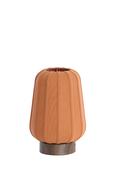 Bibia Wood Effect Table Lamp with Terracotta Textile Shade from Collection Lamps image