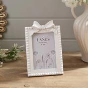 Farmhouse Bunny Bow &amp; Beading Photo Frame 6"X4" image