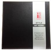iStyle Reversible Faux Leather Coasters Chocolate/Cream – Coasters and Placemats Collection