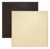 iStyle Reversible Faux Leather Placemats Set of 4 Chocolate and Cream image