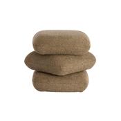 Laurie Taupe Pouffe Footstool Upholstered Accent Seat for Living Room &amp; Bedroom image