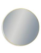 Extra Large Round Gold Metal Flare-Framed Broadway Wall Mirror for Modern Home Decor – 71cm image