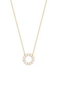 Tipperary Crystal Circle Pearl Gold Pendant Necklace for Women Elegant Gold Jewellery Gift image