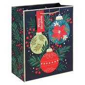 Embossed Bauble Christmas Gift Bag Large image