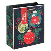 Embossed Bauble Christmas Gift Bag Medium image