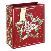 Merry Christmas Embossed Star Gift Bag Medium image