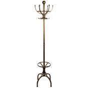 Fern Cottage Brass Coat And Hat Stand – Vintage Metal Hall Tree Furniture with Elegant Brass Finish image