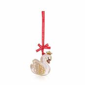 Tipperary Crystal Pearl Swan Christmas Decoration image