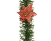 Tinsel PVC Shiny with 4pcs Lint Flower
