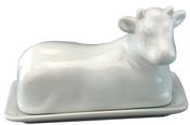Cow Butter Dish with Lid for Kitchen Countertop Storage and Organisation, Durable Butter Keeper image